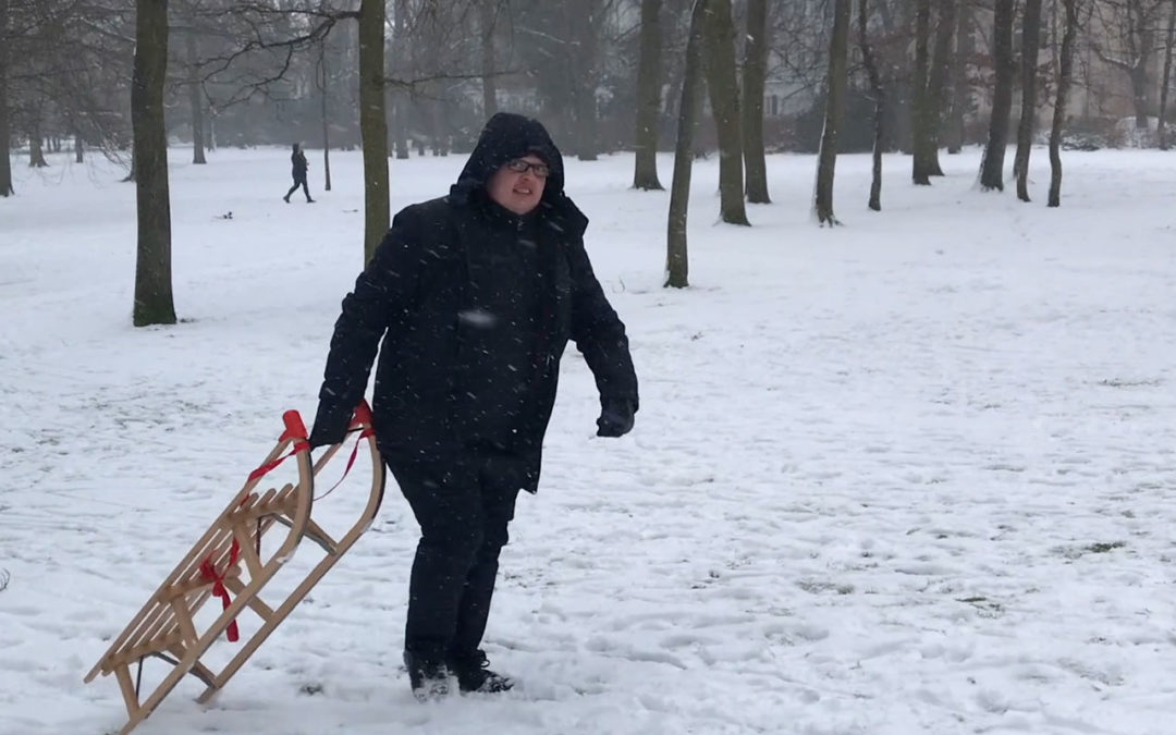 Schneespaß in Warnemünde