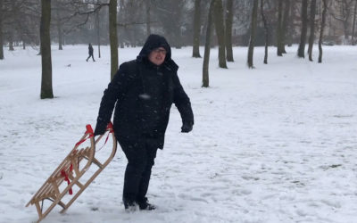 Schneespaß in Warnemünde